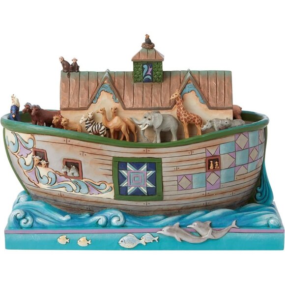 Enesco Jim Shore Heartwood Creek Noah's Ark Set Sail with Faith Figurine NIB NEW - Picture 4 of 10